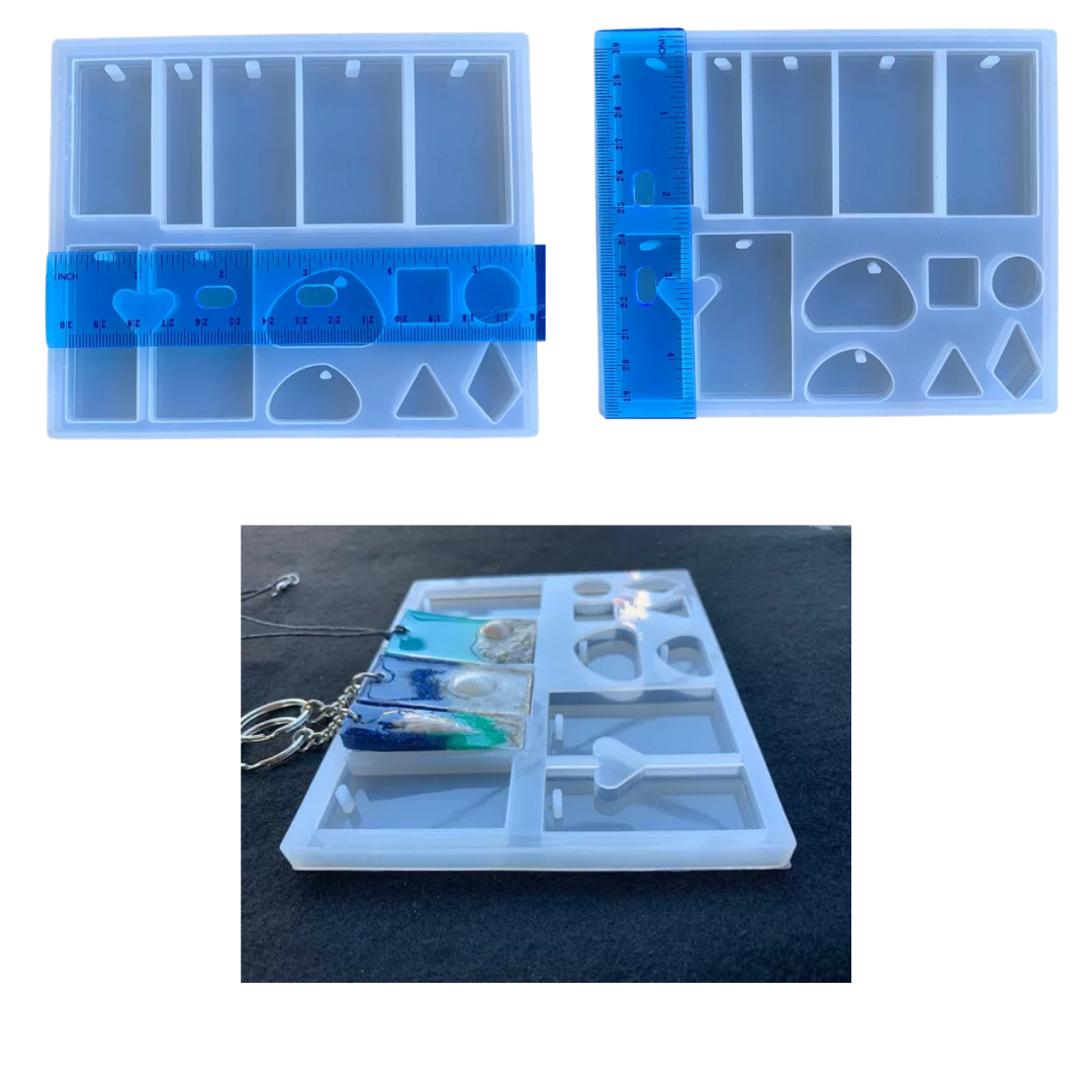 Kit Inicial de resina Epoxi: Resina 2kg, Moldes, Pigmentos y Accesorios para hacer llaveros y bijou de Resina (Copia)