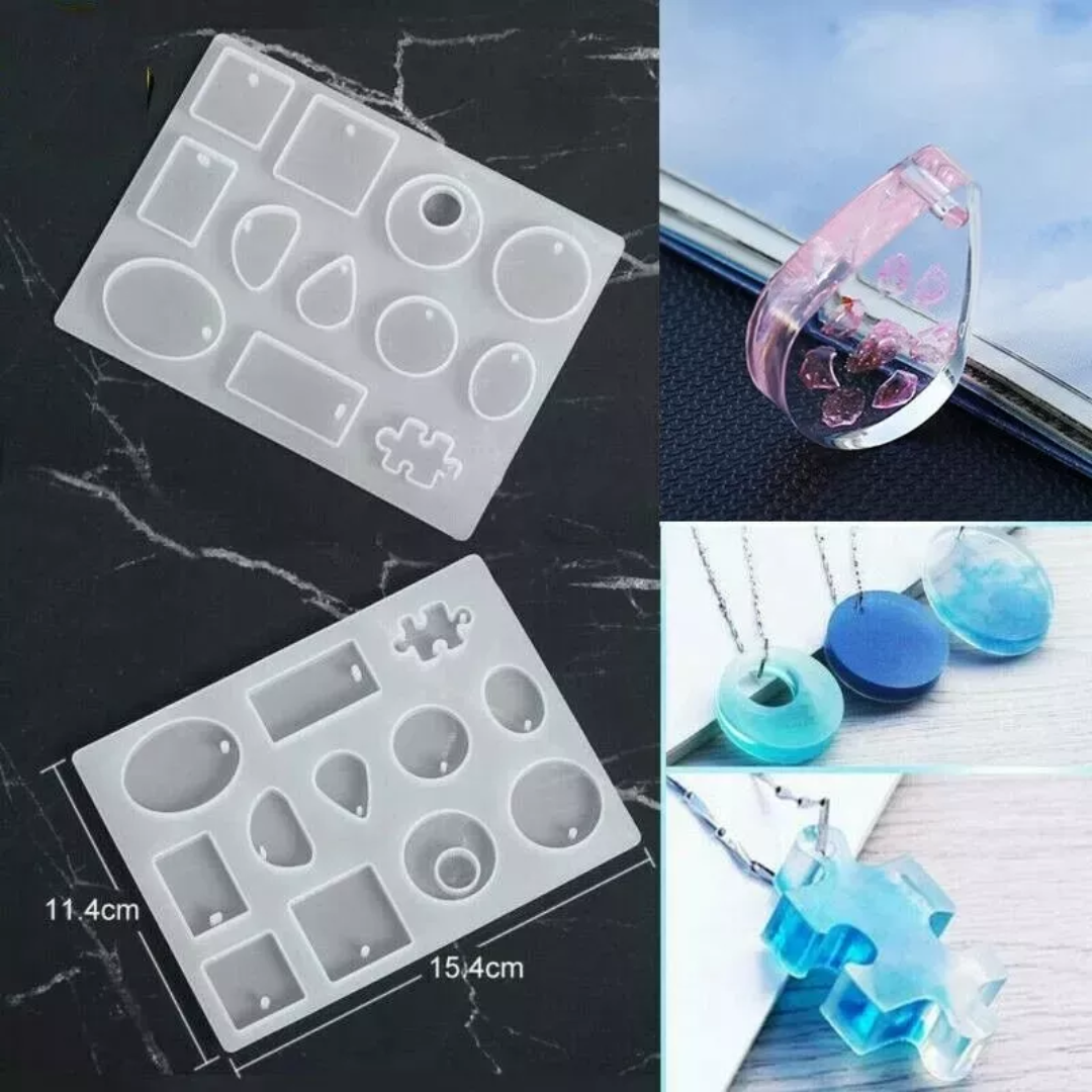 Kit Inicial de resina Epoxi: Resina 2kg, Moldes, Pigmentos y Accesorios para hacer llaveros y bijou de Resina (Copia)