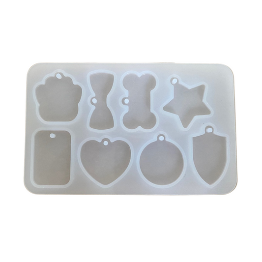 Molde Silicona para resina Chapas para perro Varios Tamaños DJ 1124