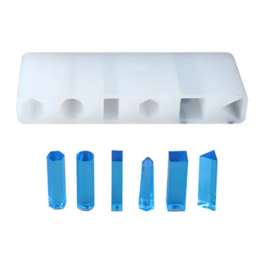 Molde Silicona 6 Formas tubulares diferentes Dj1083