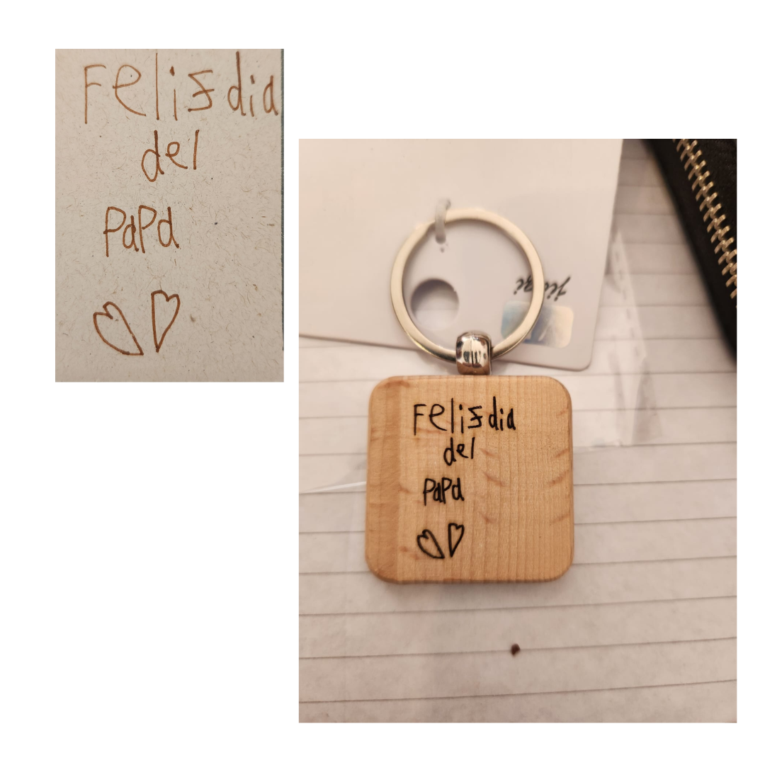 Llavero de Madera Grabado Personalizado