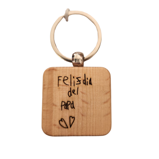 Llavero de Madera Grabado Personalizado