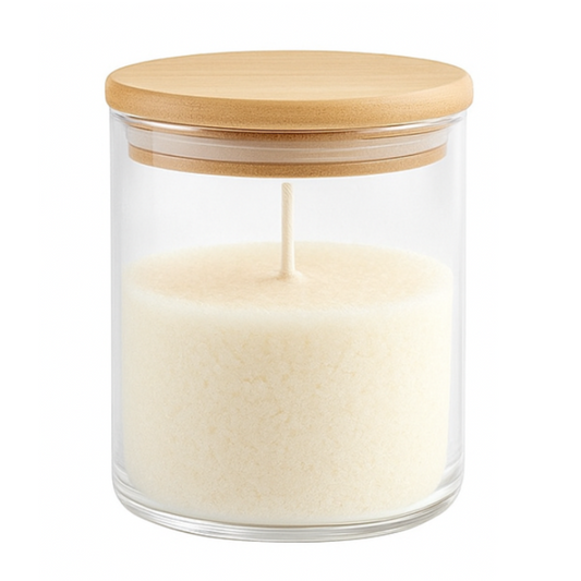Vela Velón Frasco Vidrio Cera De Arena Para 10.5x8.5cm