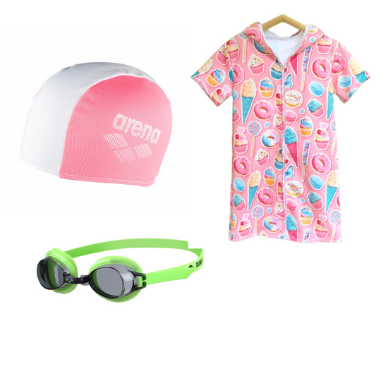 Combo Natación Piscina Lentes Gorra Toalla