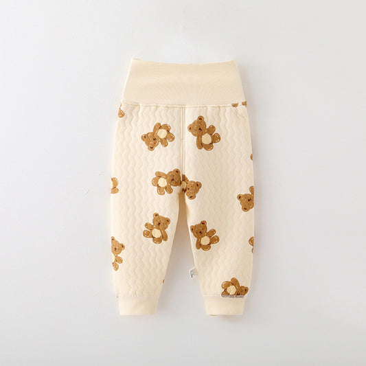 Pantalones de Algodón de bebe con Puño y Cintura de elástico