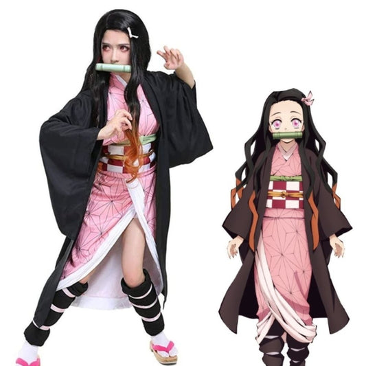 Demon Slayer Nezuko Cosplay Disfraz Completo Niños y Adultos CON PELUCA - Consiguelo Aqui Uy