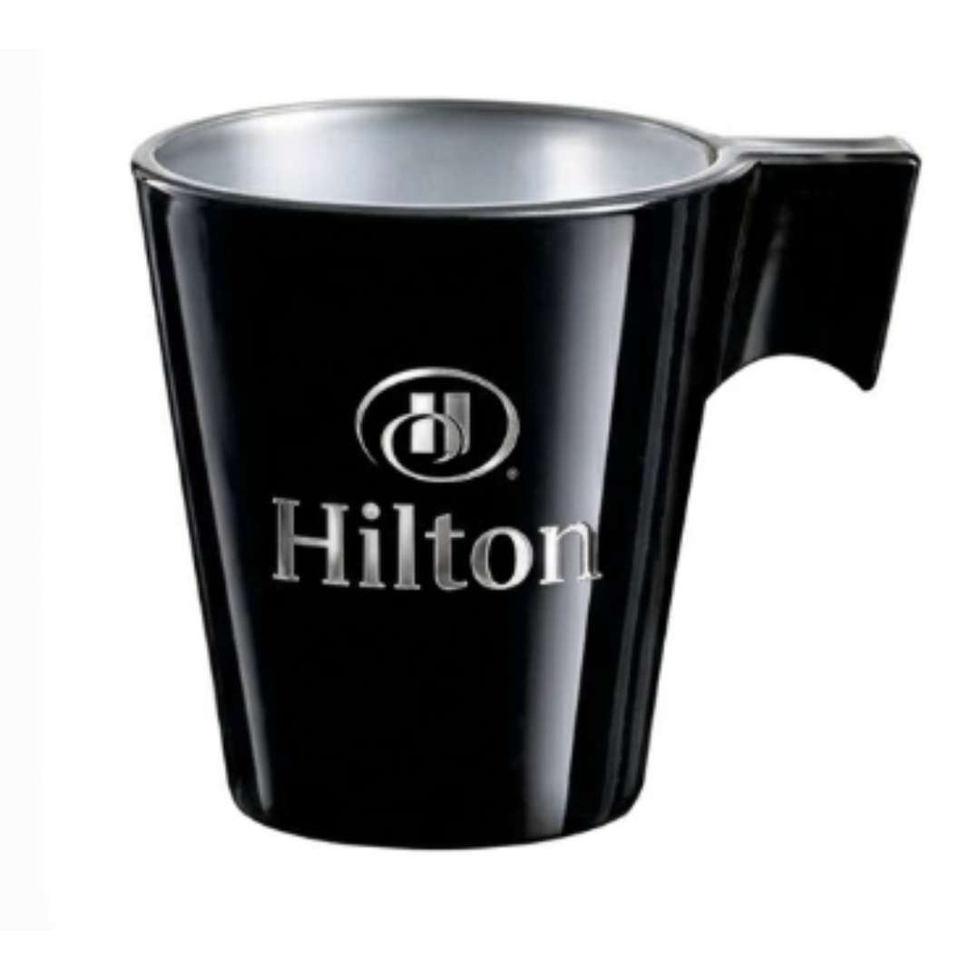Taza Café 80ml Personalizada Luminarc Vidrio Metalizado