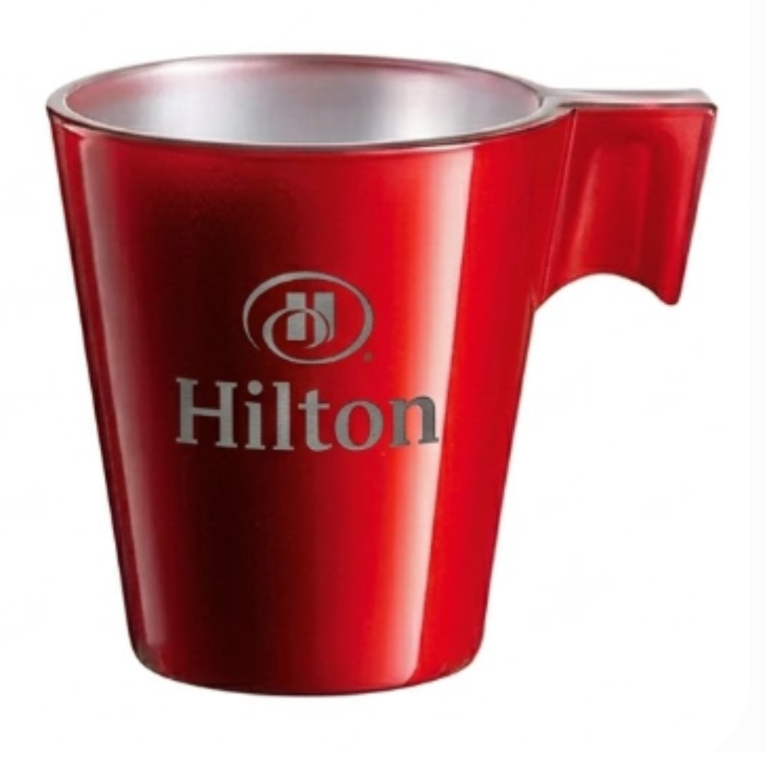 Taza Café 80ml Personalizada Luminarc Vidrio Metalizado