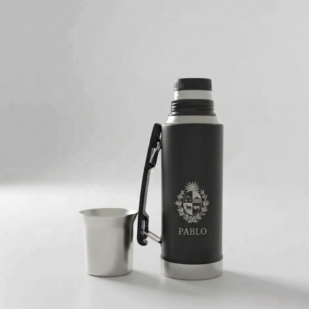 Termo y Mate Grabados a Juego Personalzado Nombre o Logo Tapamate