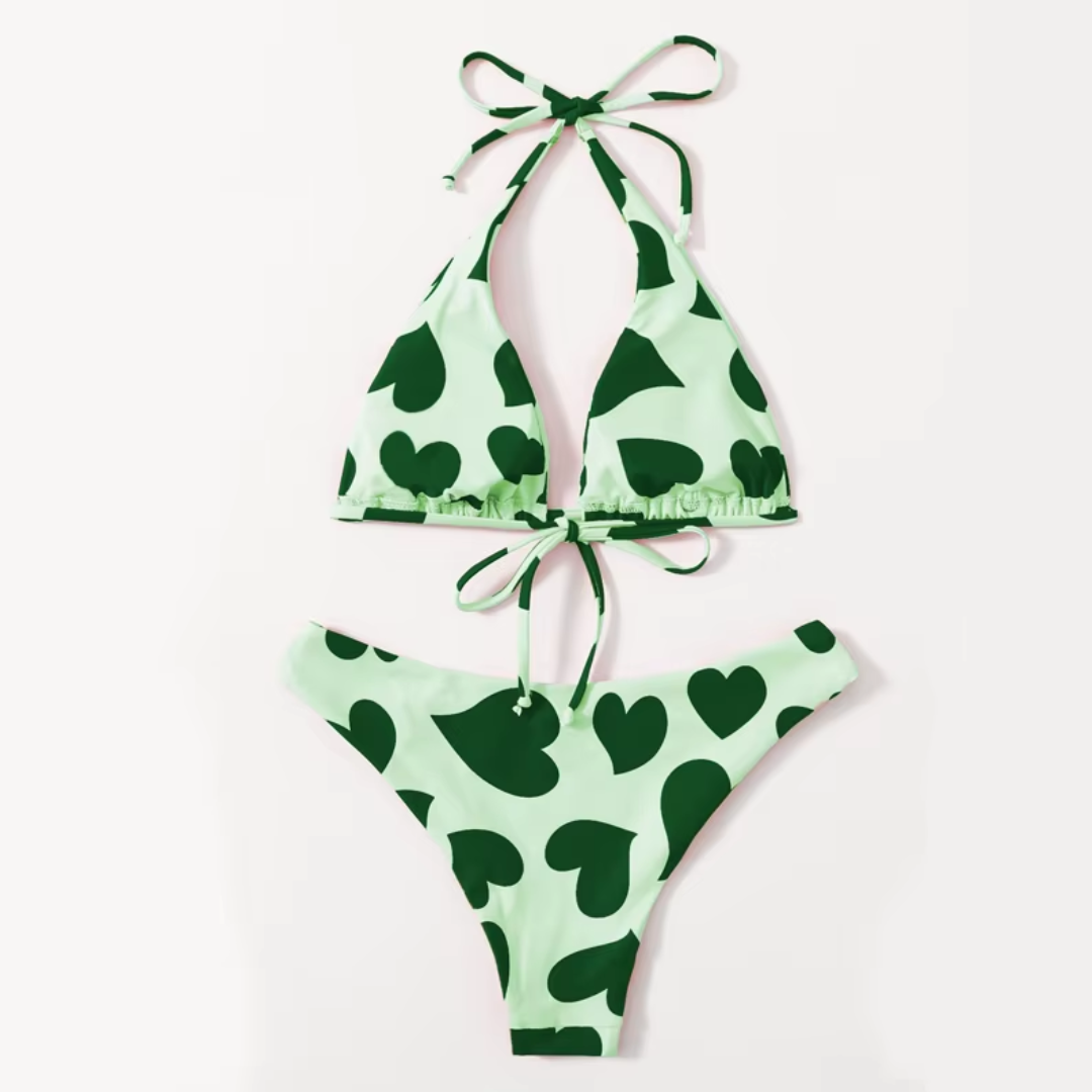 Bikini Traje de Baño Malla Mujer Dama Corazones