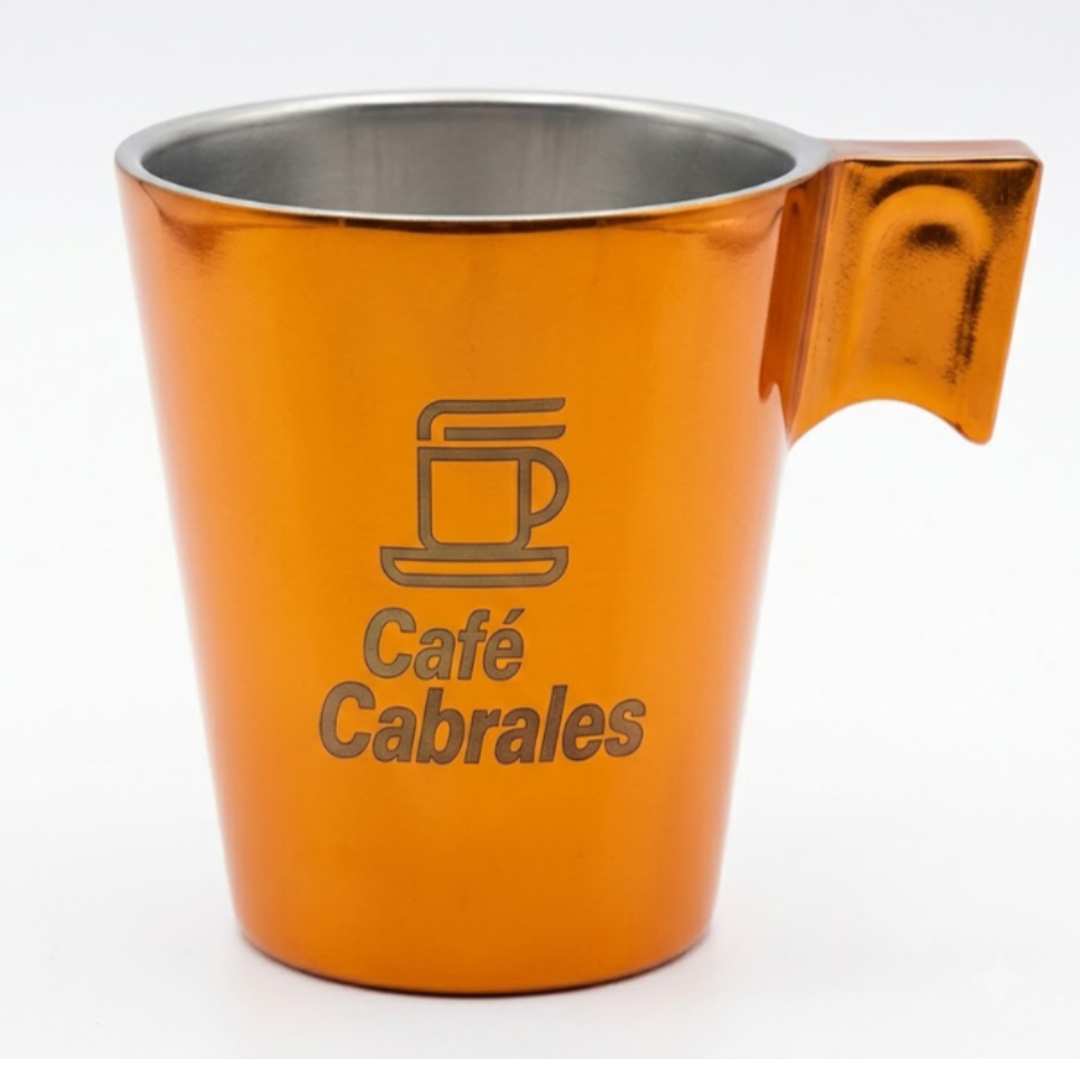 Taza Café 80ml Personalizada Luminarc Vidrio Metalizado