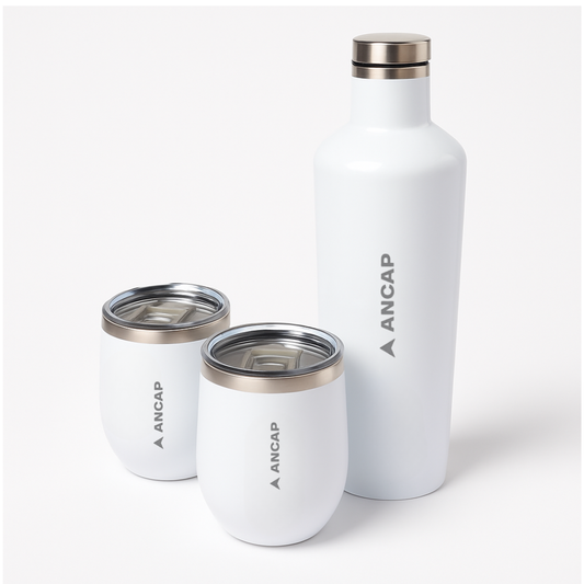 Set de Vino de Regalo Personalizado Grabado Logo Frase