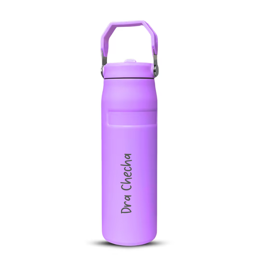 Botella de Agua Acero Inoxidable con sorbito con nombre o logo